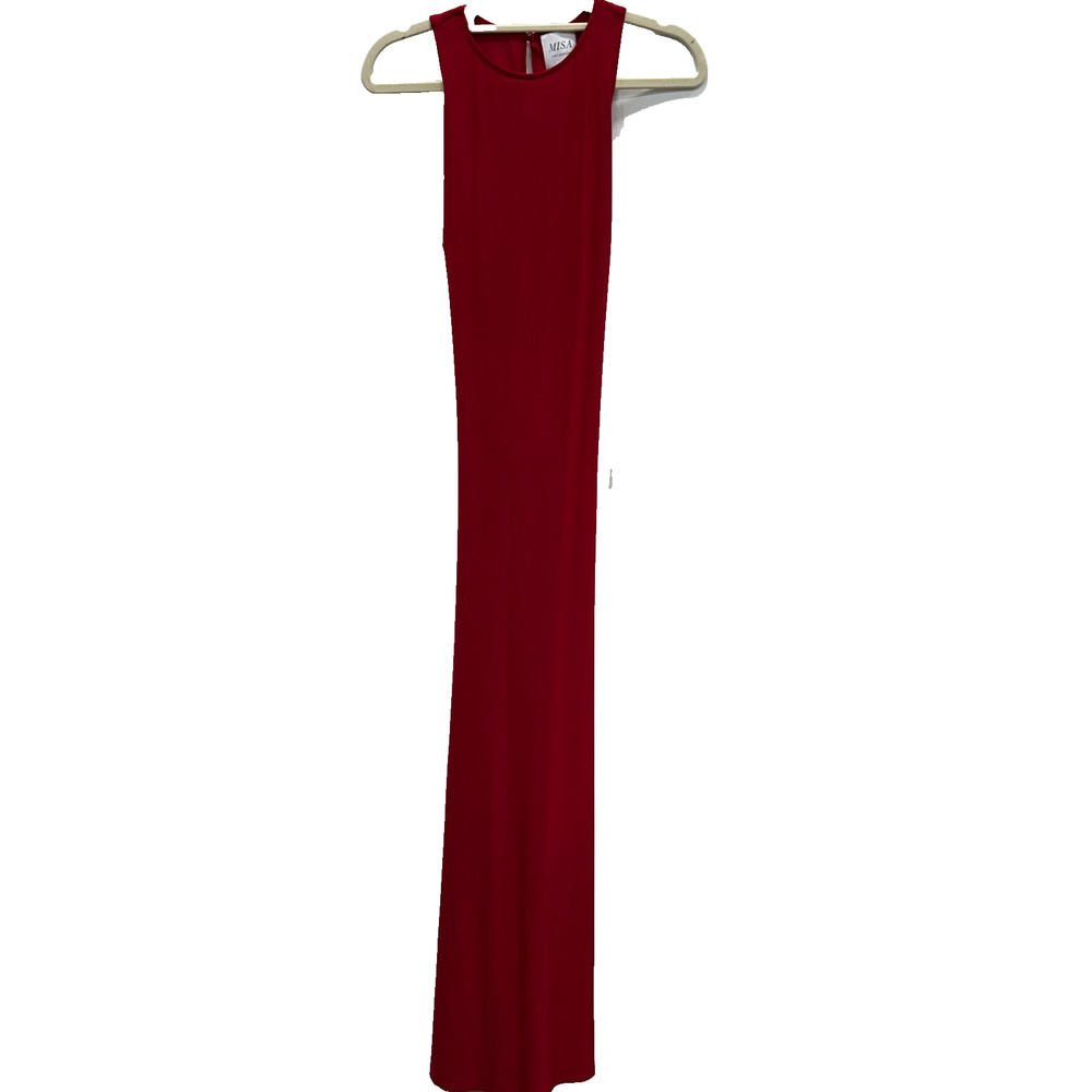 NWT Misa Los Angeles Womens Maxi Dress Cutout Twist Back Sleeveless Red Size S